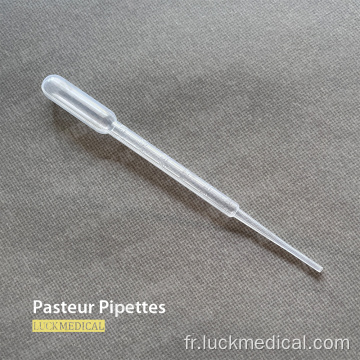 Pipette pasteur de promenade en plastique de transfert de laboratoire